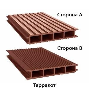 Террасная доска SaveWood Ulmus Терракот 25х148х3000 мм