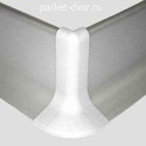 Угол наружный к плинтусу Effector Q63.01 Серебро