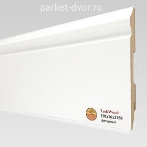 Плинтус TeckWood Белый фигурный 16х120х2150 мм (пог. м)
