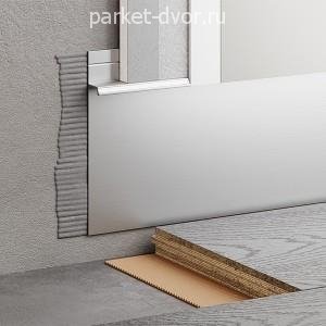 Плинтус Micro 29-70-80 Скрытый Серебро анод. 14.5х80х2050 мм (пог. м)