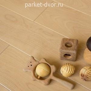Паркетная доска Amber Wood Фьюжн Береза Желтая Розовый Жемчуг Лак