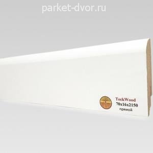 Плинтус TeckWood Белый Прямой 16х70х2150 мм (пог. м)