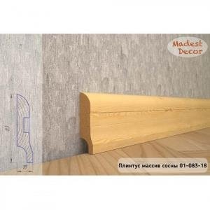 Плинтус Madest Decor из массива сосны 01-83-18 (пог. м)