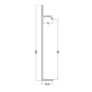 Плинтус AluminiumPro AL13-235 скрытый RAL9005 Чёрный 13х80/100х2700 мм (пог. м)
