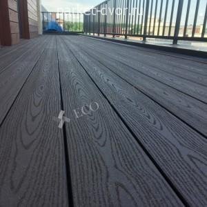 Террасная доска ДПК EcoDecking Tehno Economy Венге 20х145х3000 мм