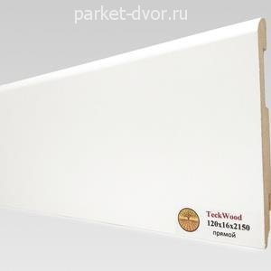 Плинтус TeckWood Белый прямой 16х120х2150 мм (пог. м)