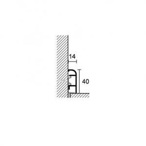 Алюминиевый плинтус Profilpas Metal Line 97/4 14х40 мм (пог. м)