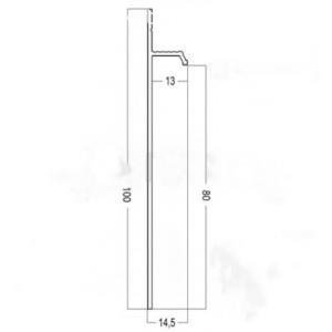 Плинтус AluminiumPro AL13-323 скрытый анодированный 13х80/100х2700 мм (пог. м)