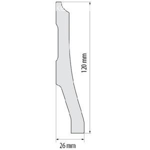 Плинтус Cezar Elegance LPC34 26х120х2440 мм (пог. м)