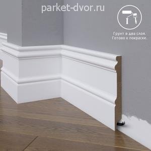 Плинтус Madest Decor 17-136-16 Под покраску 16х136 мм (пог. м)