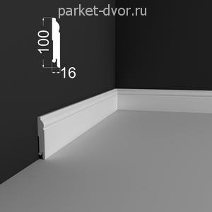 Плинтус Deartio P4.100.16 Белый под покраску 16х100х2070 мм (пог. м)