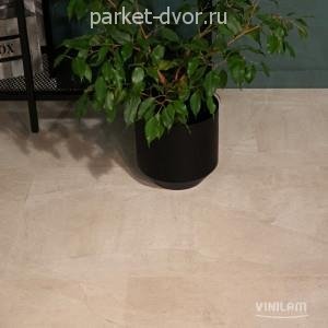 Кварцвиниловая плитка ПВХ Vinilam Ceramo XXL 2,5 мм 71615 Бетон Белый