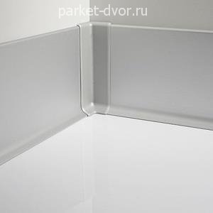 Алюминиевый плинтус на клею Лука Пл 60-01 Серебро 11х60 мм (пог. м)