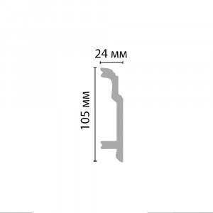 Плинтус напольный Decomaster A155 24х105х2000 мм (пог. м)