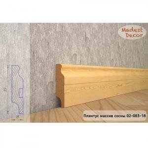 Плинтус Madest Decor из массива сосны 02-83-18 (пог. м)