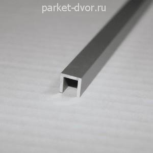 Профиль Eвротрим П-образный алюминиевый анодированный Черный 10х10х2950