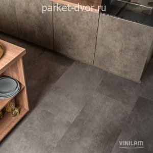Кварцвиниловая плитка ПВХ Vinilam Ceramo XXL 2,5 мм 71610 Цемент Cтальной