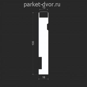 Плинтус Evrowood Белый PN 102 LED 16х100х2000 мм (пог. м)