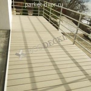 Террасная доска ДПК EcoDecking Praktik Слоновая кость 25х135х3000 мм