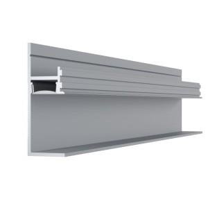 Плинтус AluminiumPro AL13-7210 теневой скрытый анодированный 17.5х25х48.5х2700 мм (пог. м)