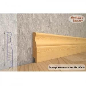 Плинтус Madest Decor из массива сосны 07-100-18 (пог. м)