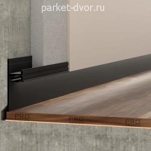 Плинтус Pro Design 7209 теневой скрытый RAL9005 Чёрный 17.5х30х52х2700 мм (пог. м)