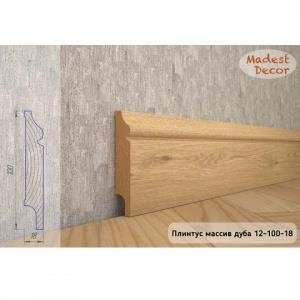 Плинтус Madest Decor из массива дуба 12-100-18 (пог. м)