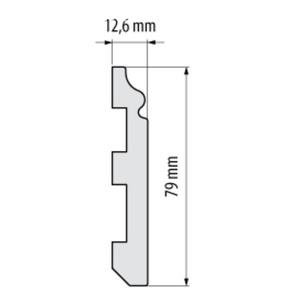 Плинтус Cezar Elegance LPC07 13х80х2440 мм (пог. м)