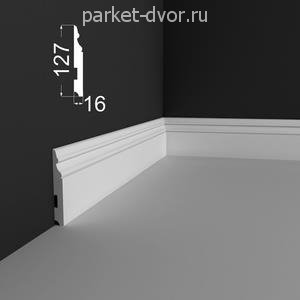 Плинтус Deartio P24.127.16 Белый под покраску 127х16х2070 мм (пог. м)