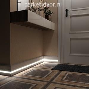 Плинтус Evrowood Белый PN 120 LED 16х110х2000 мм (пог. м)