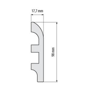 Плинтус Cezar Elegance LPC19 17,7х98х2440 мм (пог. м)