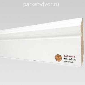 Плинтус TeckWood Белый фигурный 16х80х2150 мм (пог. м)