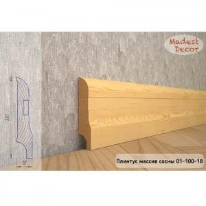 Плинтус Madest Decor из массива сосны 01-100-18 (пог. м)