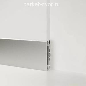 Алюминиевый плинтус Евротрим 4036 Матовое серебро 10х40 мм (пог. м)