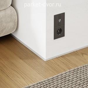 Плинтус Micro 38-63-90 Щелевой Серебро 6х16х2500 мм (пог. м)