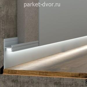 Плинтус Pro Design 7209 теневой скрытый анодированный 17.5х30х52х2700 мм (пог. м)
