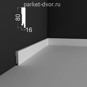Плинтус Deartio P6.80.16 Белый под покраску 16х80х2070 мм (пог. м)