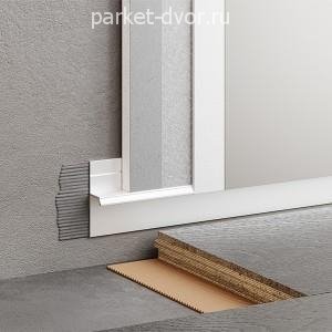 Плинтус Micro 38-71-91 Скрытый теневой Серебро анод. 14.5х20х2500 мм (пог. м)