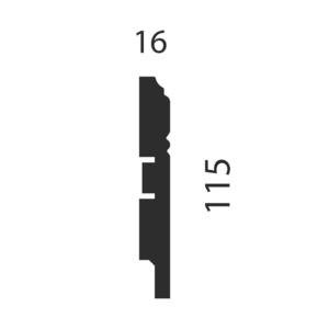Плинтус МДФ CoSca Artiva AP17 16х115х2400 мм (пог. м)