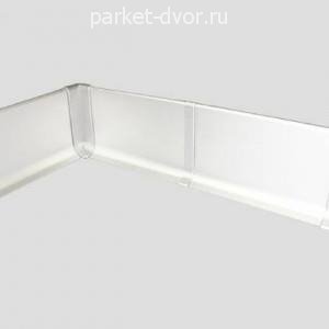 Алюминиевый плинтус Евротрим 2156 Матовое серебро 10х80 мм (пог. м)