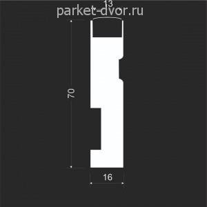 Плинтус Evrowood Белый PN 022 LED с подсветкой 16х70х2000 мм (пог. м)