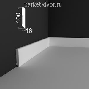 Плинтус Deartio P2.100.16 Белый под покраску 16х100х2070 мм (пог. м)