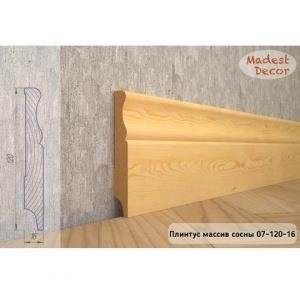 Плинтус Madest Decor из массива сосны 07-120-16 (пог. м)