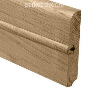 Плинтус Darvin Евро прямой с вставкой из массива дуба 17х70 мм (пог. м)