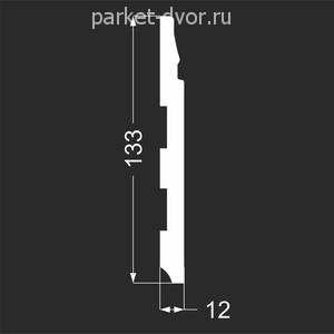 Плинтус Deartio P23.133.12 Белый под покраску 12х133х2070 мм (пог. м)