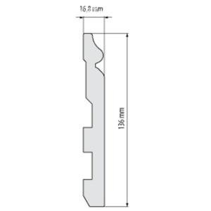 Плинтус Cezar Elegance LPC24 16,8х136х2440 мм (пог. м)