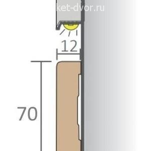 Плинтус Pro Design 323 скрытый Анодированный 12х80 мм (пог. м)