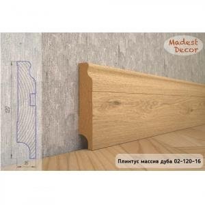Плинтус Madest Decor из массива дуба 02-120-16 (пог. м)