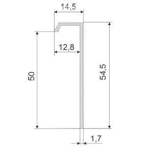 Плинтус Micro 74-25-15 Скрытый Mini Серебро 14.5х50х2050 мм (пог. м)