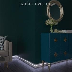Плинтус Evrowood Белый PN 103 LED 16х100х2000 мм (пог. м)